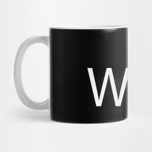 War typographic logo design Mug